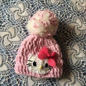 Hello kitty crochet newborn hat Baby
